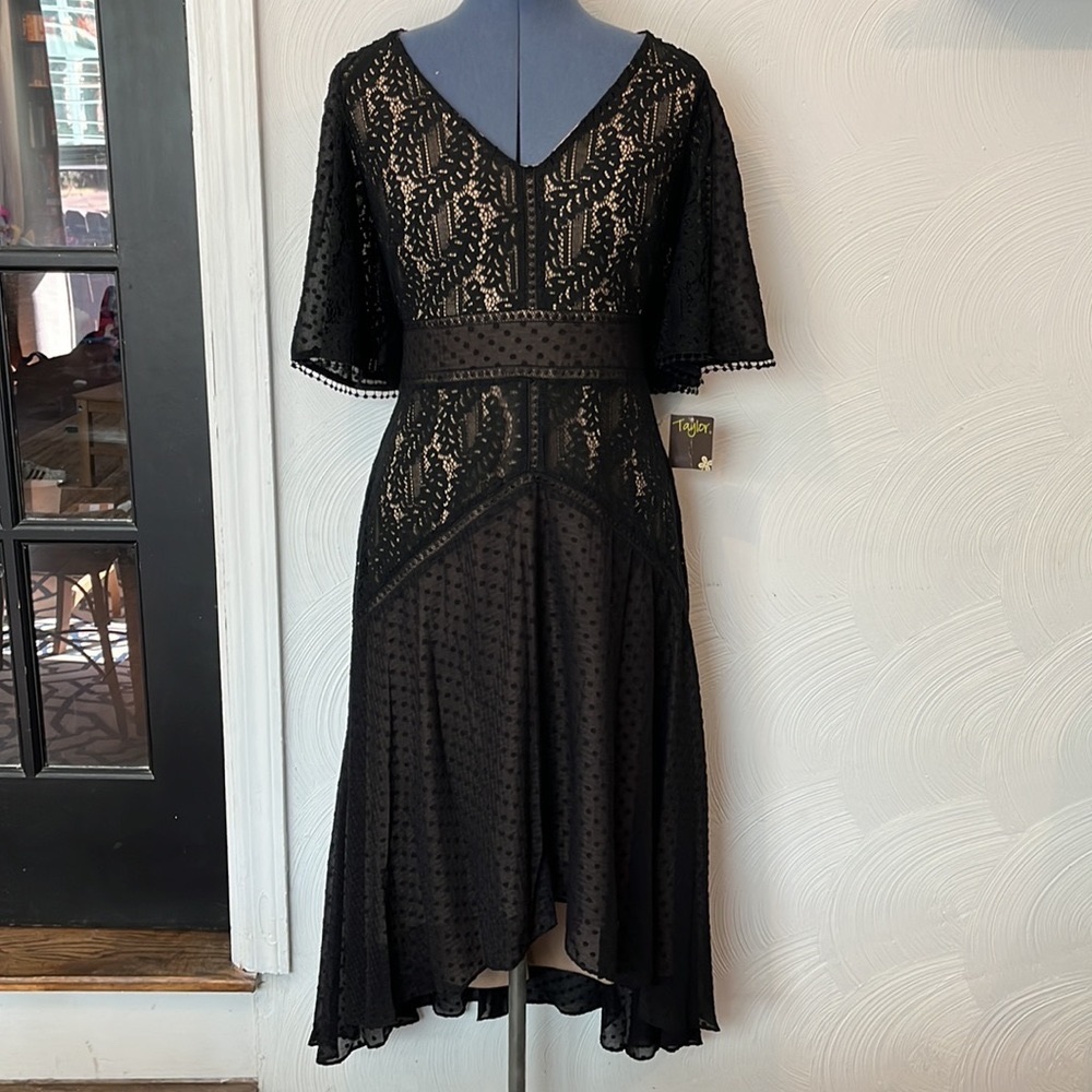 Taylor Black Lace Dress